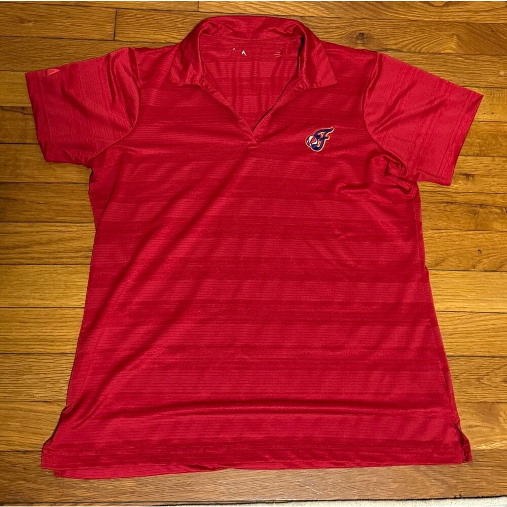 Women's Antigua Indiana Fever Red Polyester Basketball Short-Sleeve Polo Size M